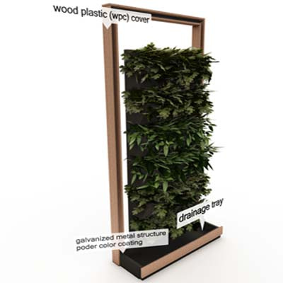 Portable green wall stands