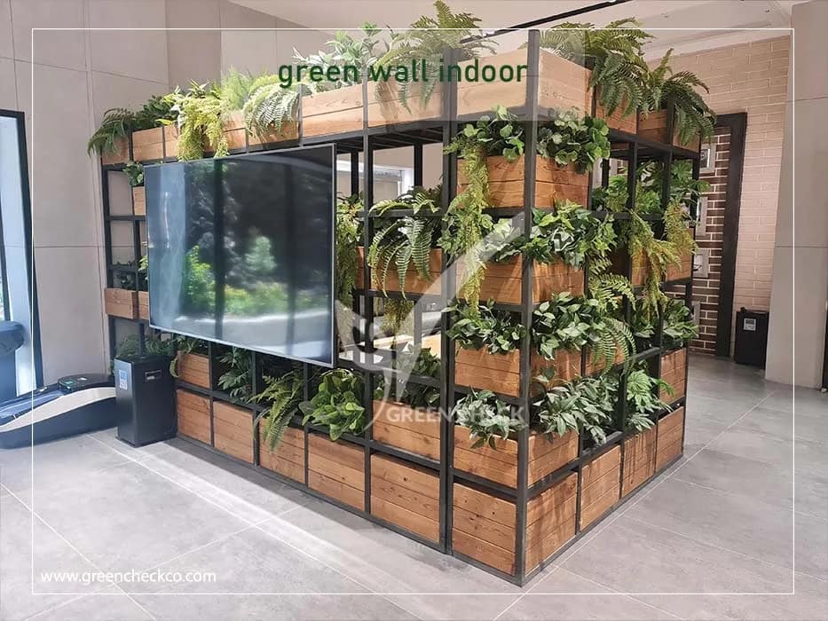 green wall indoor