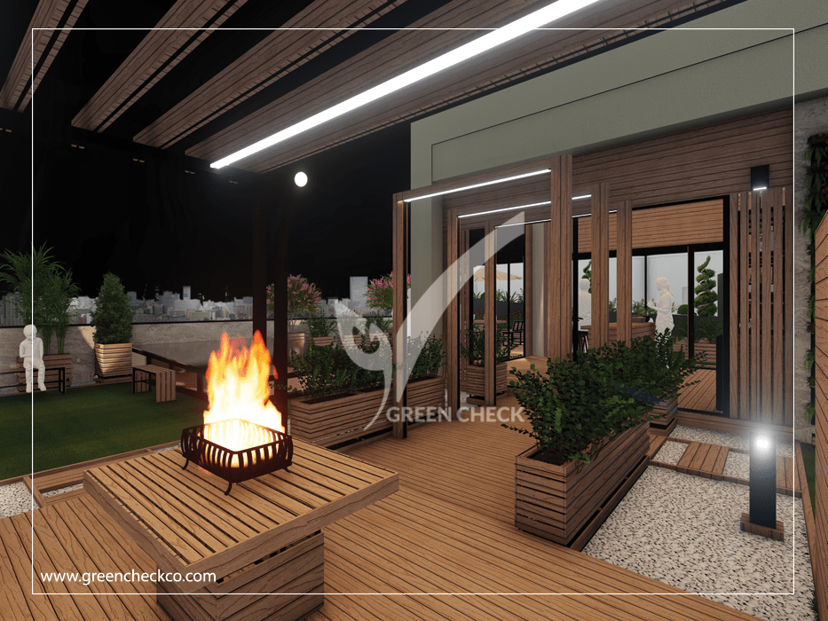 modern roof garden design