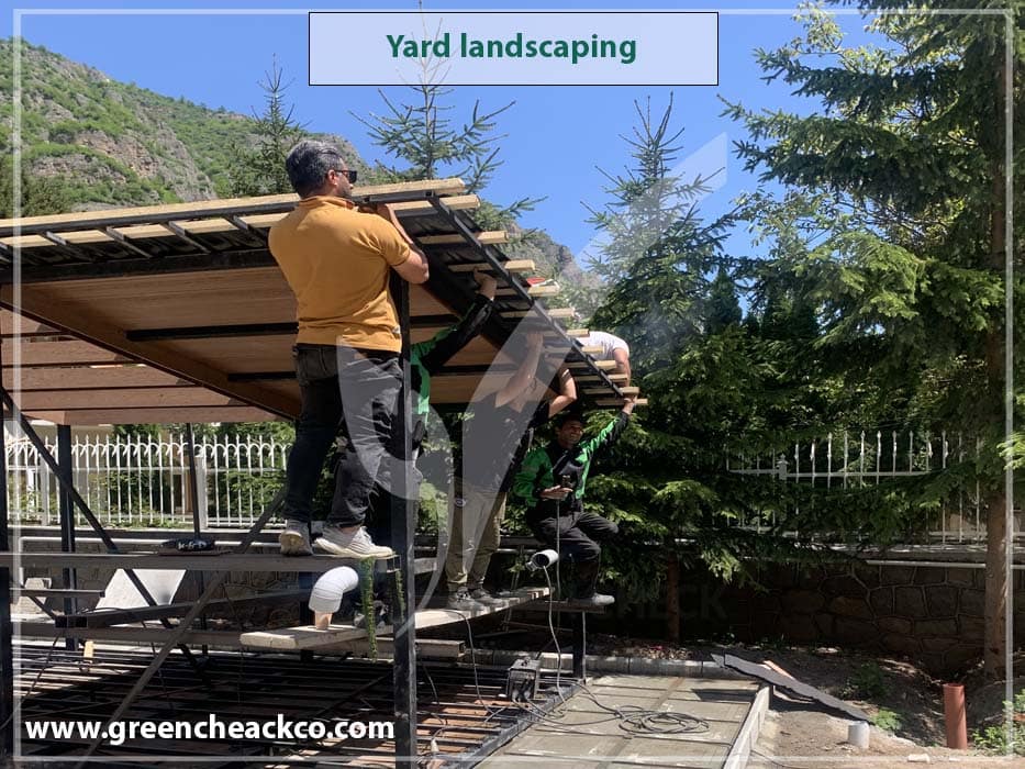 Yard landscaping